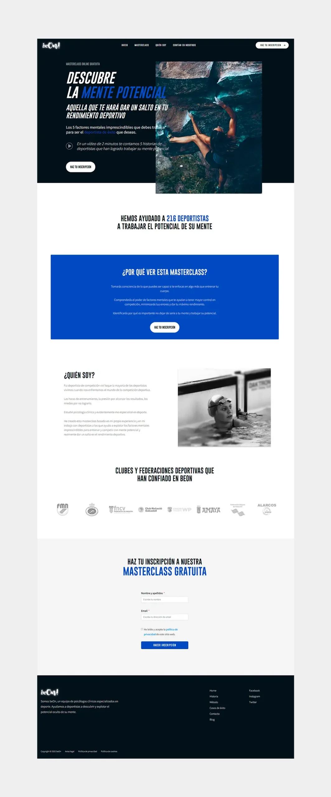 beon masterclass landing