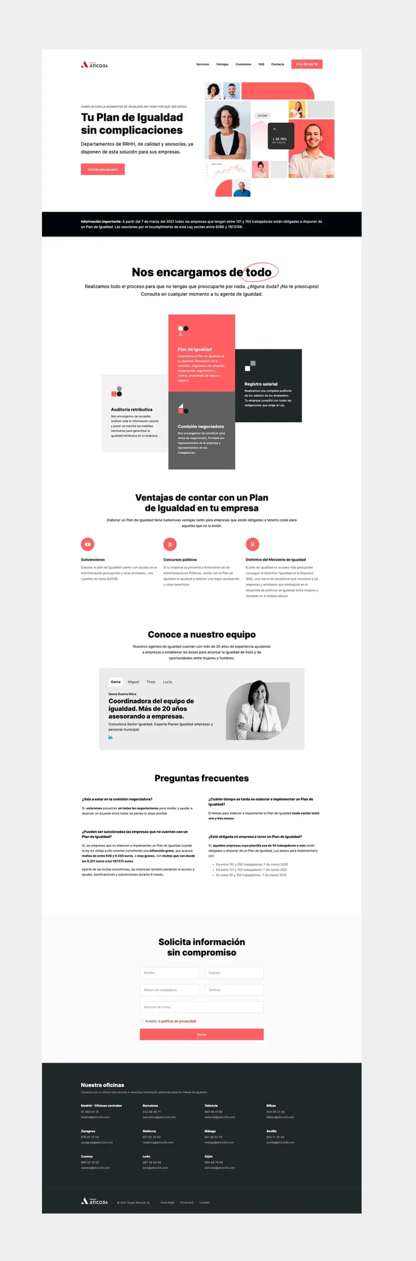 grupo atico34 landing plan de igualdad